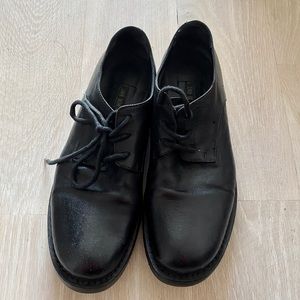 Ann Demeulemeester Black Leather Oxfords size 37.5